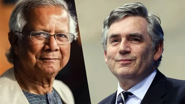 গণতান্ত্রিক রূপান্তর ও শিক্ষা-অর্থনীতির চ্যালেঞ্জে একমত ড. ইউনূস ও গর্ডন ব্রাউন