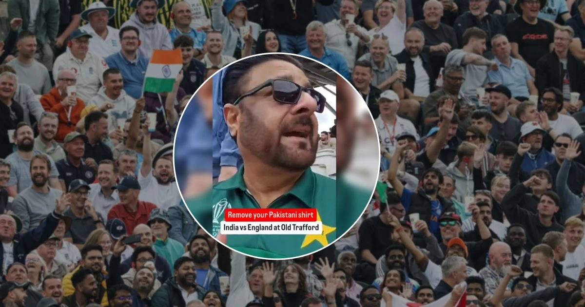 ভারত-ইংল্যান্ড ম্যাচে পাকিস্তানের জা‌র্সি গা‌য়ে দর্শককে অপমান কর‌লো নিরাপত্তা কর্মী