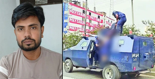 সাঁজোয়া যান থেকে ইয়ামিনকে ফেলে দেওয়া সেই এএসআই গ্রেফতার