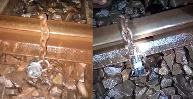 রেললাইনে শিকল পেঁচিয়ে নাশকতার চেষ্টা, অল্পের জন্য রক্ষা