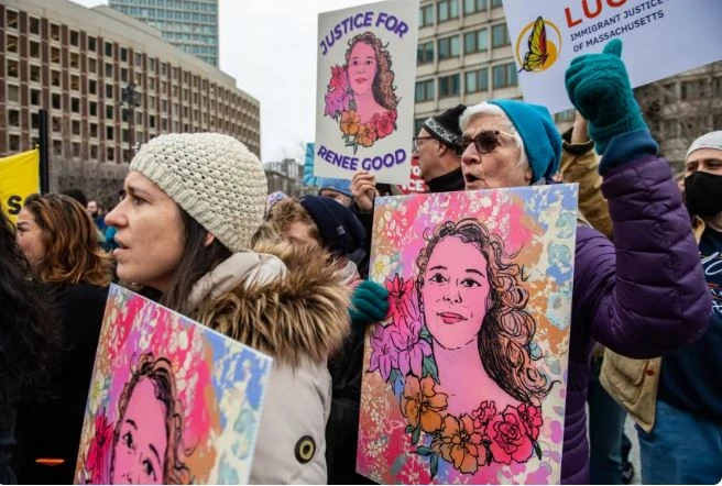 যুক্তরাষ্ট্র জুড়ে আইসিই-বিরোধী বিক্ষোভ 