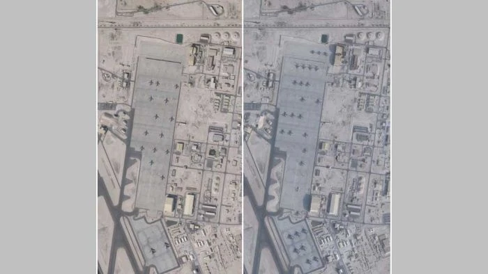 উপগ্রহের ছবিতে ধরা পড়ল কাতার মার্কিন ঘাঁটিতে ভ্রাম্যমাণ ট্রাক-লঞ্চারে ক্ষেপণাস্ত্র মোতায়েনের চিত্র