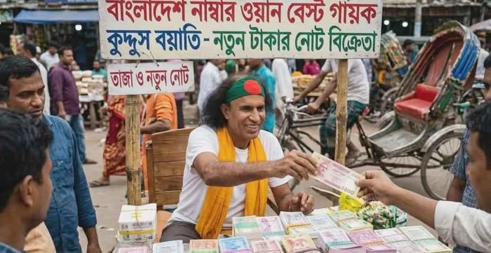 “ফেইসবুক ইনকামে লাল বাত্তি, তাই ফুটপাত ব্যাংক খুলে বসলাম” : লোকসংগীত শিল্পী কুদ্দুস বয়াতি