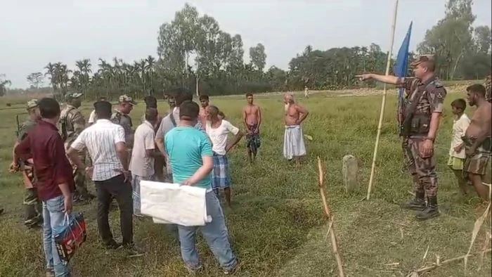 সীমান্তে বিএসএফের খুঁটি বসানোর চেষ্টা ব্যর্থ করে দিলো বিজিবি