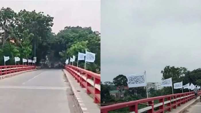 ব্রাজিল-আর্জেন্টিনা নয়, গোপালগঞ্জে নজর কাড়ছে কালেমা খচিত পতাকা