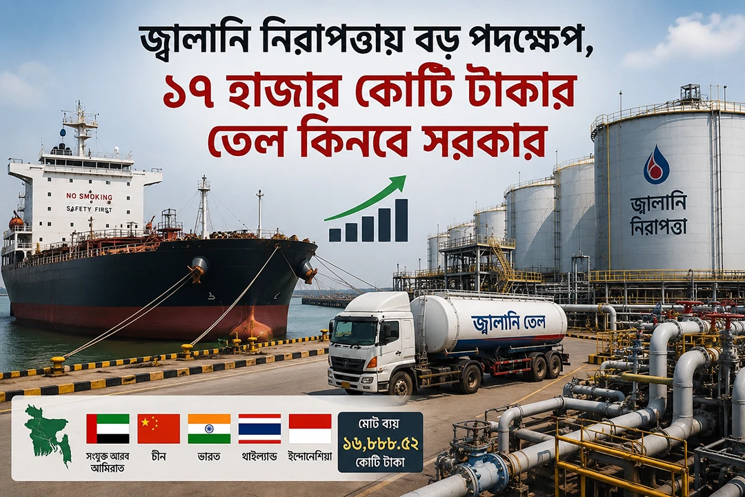 জ্বালানি নিরাপত্তায় বড় পদক্ষেপ, ১৭ হাজার কোটি টাকার তেল কিনবে সরকার