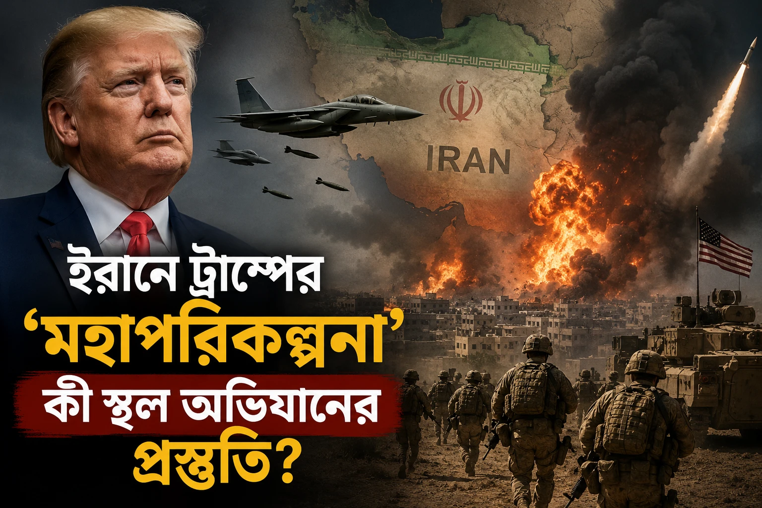 ইরানে ট্রাম্পের ‘মহাপরিকল্পনা’ কি স্থল অভিযানের প্রস্তুতি?