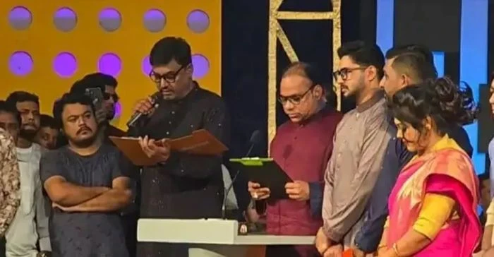 শিল্পী সমিতির শপথ অনুষ্ঠান ছিলো তারকাদের অনুপস্থিতি, মুক্তি পরিষদের পরাজিতরা আসেননি