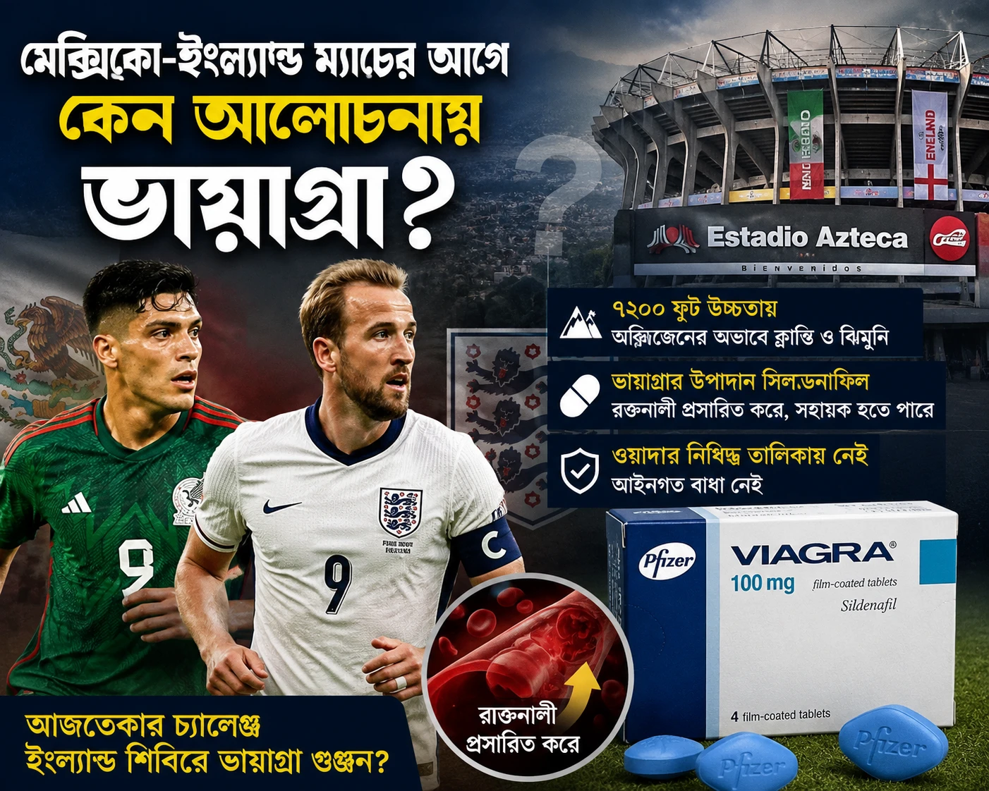 মেক্সিকো-ইংল্যান্ড ম্যাচের আগে কেন আলোচনায় ভায়াগ্রা?