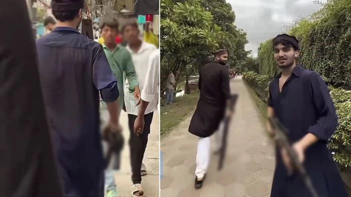 বন্দুক হাতে ঘুরছিলেন দুই তরুণ, ভাইরাল ভিডিও নিয়ে জানা গেল আসল ঘটনা