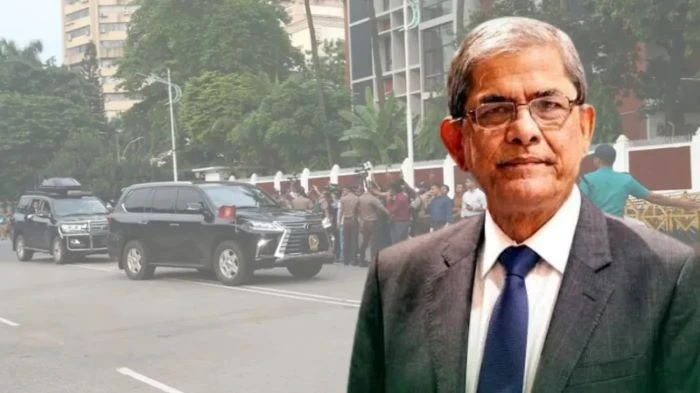রাষ্ট্রপতি হিসেবে শপথ নিতে বঙ্গভবনে পৌঁছেছেন মির্জা ফখরুল