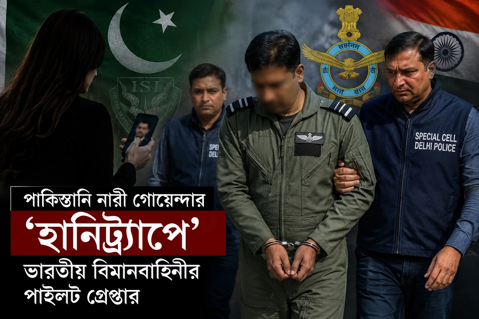 পাকিস্তানি নারী গোয়েন্দার ‘হানিট্র্যাপে’ ভারতীয় বিমানবাহিনীর পাইলট গ্রেপ্তার