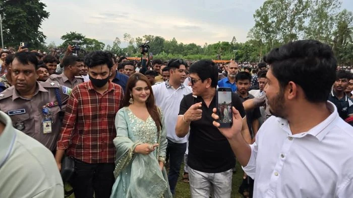 শেরপুরের নালিতাবাড়ীতে মাদকবিরোধী বার্তা নিয়ে অমিত হাসান-কেয়া পায়েল