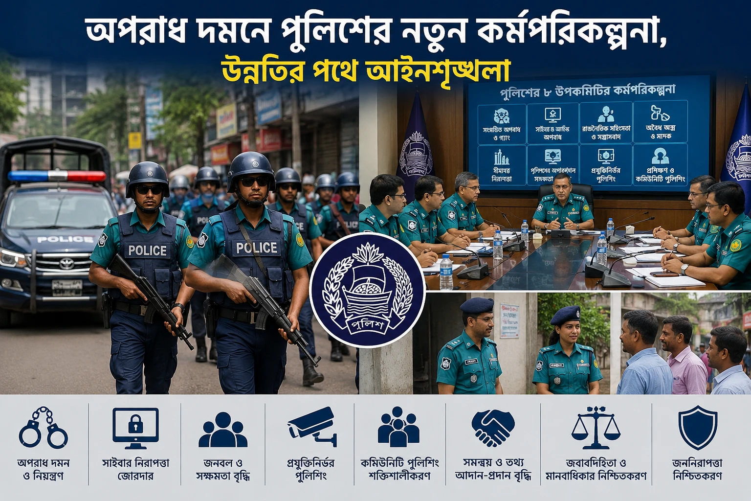 অপরাধ দমনে পুলিশের নতুন কর্মপরিকল্পনা, উন্নতির পথে আইনশৃঙ্খলা