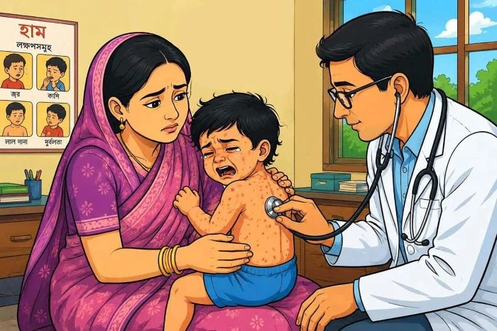 ফরিদপুরে হামে আক্রান্ত ৫ হাজার ছাড়াল, মৃত্যু ২১
