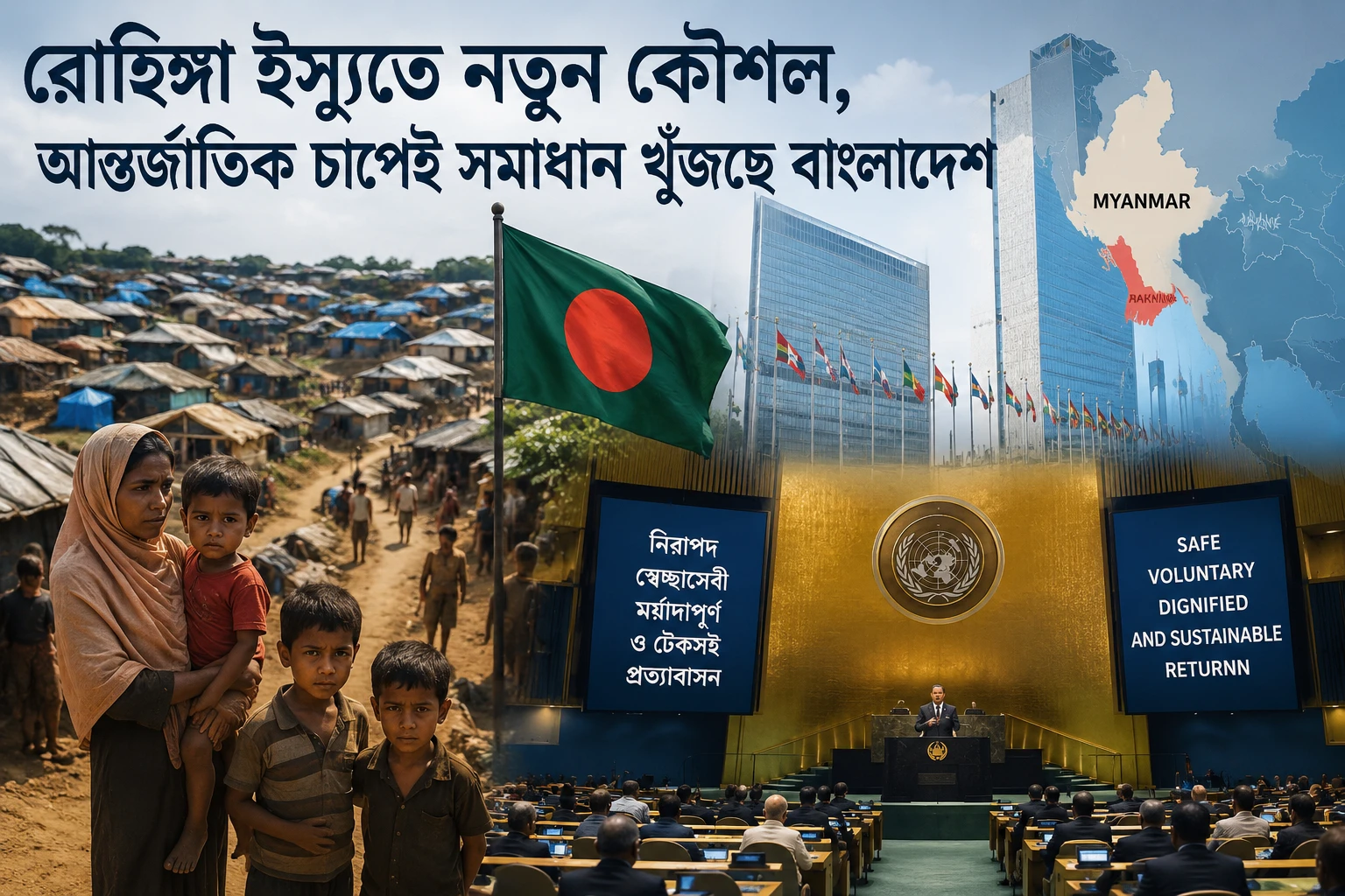 রোহিঙ্গা ইস্যুতে নতুন কৌশল, আন্তর্জাতিক চাপেই সমাধান খুঁজছে বাংলাদেশ