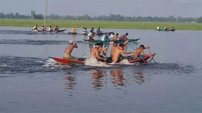 ঐতিহ্য বাঁচাতে বাসাইলের নন্দন বিলে নৌকাবাইচ