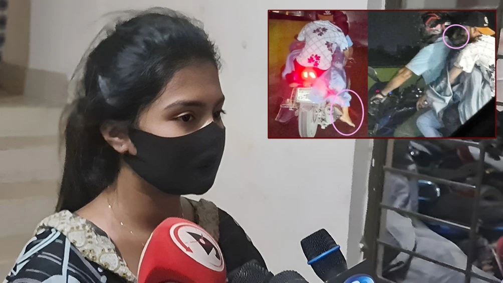 আমি নিজেই মদ খেয়েছি, থানায় এসে মধ্যরাতে মোটরসাইকেলে দুই যুবকের মাঝে বসা সেই তরুণী আরও যা বললেন