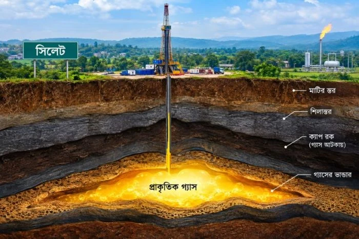 সিলেটের মাটির নিচে গ্যাসের সম্ভাবনা, চলছে উত্তোলনের প্রস্তুতি