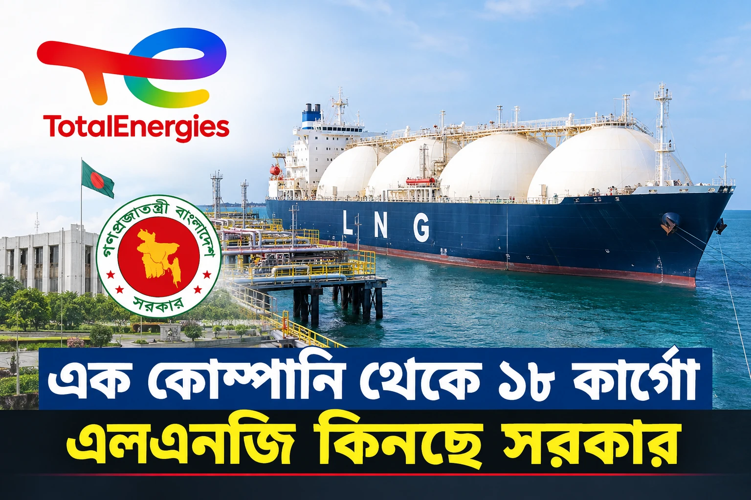 গ্যাসের চাহিদা মেটাতে ১৮ কার্গো এলএনজি আমদানির সিদ্ধান্ত