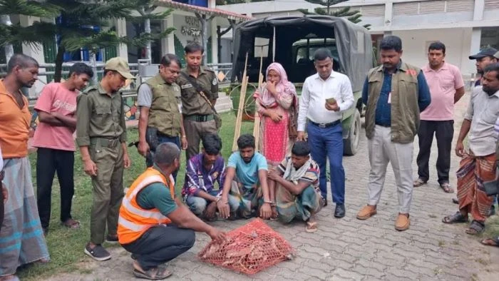 পীরগঞ্জে বক শিকারের দায়ে দুই ব্যক্তির এক বছর কারাদণ্ড